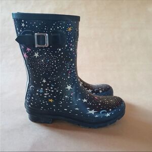 Joules Molly Welly Women’s Navy Stars Rubber Rain Boots Size 11